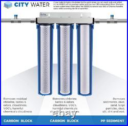 ISpring 3 Stage Whole House Water Filter System, Sediment & Carbon, 2.5 x 20