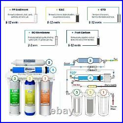 ISpring 5 Stage Reverse Osmosis Home Drinking Water Filter System Purifier RO