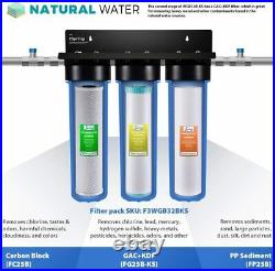 ISpring F3WGB32BKS 4.5 x 20 3-Stage Whole House Water Filter Replacement Set