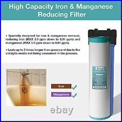 ISpring F3WGB32BM 4.5 x 20 3-Stage Whole House Water Filter Set Pack with S