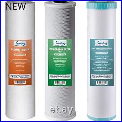 ISpring F3WGB32BM 4.5 x 20 3-Stage Whole House Water Filter Set Replacement