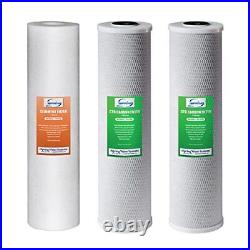 ISpring F3WGB32B 4.5 x 20 3-Stage Whole House Water Filter Replacement Pack