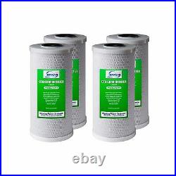 ISpring FC15BX4 10-Inch Whole House Filter CTO Carbon Block, 10 x 4.5, 4-Pack