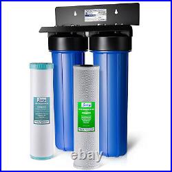 ISpring Iron/Manganese Removal Whole House Water Filter 2 Stage System 20x4.5