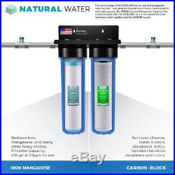 ISpring Iron/Manganese Removal Whole House Water Filter Big blue 2 stage system