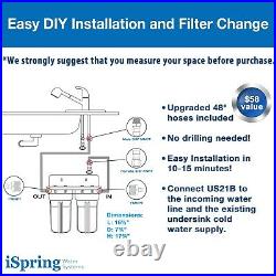 ISpring US21B Whole House Commercial Under Sink Water Filter System 80K Gallon