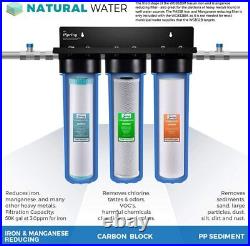 ISpring Under Sink Whole House Water Filter System + Connectors, CTO Reduce Metal