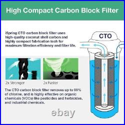 ISpring Under Sink Whole House Water Filter System, Sediment, Carbon With Connectors