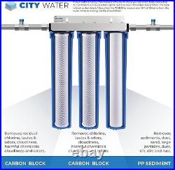 ISpring WCB32O 3-Stage Whole House Water Filtration System with 20 x 2.5 Oversiz