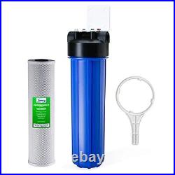 ISpring WGB12B 1-Stage Whole House Water Filtration System with 20 x 4.5 Carbon