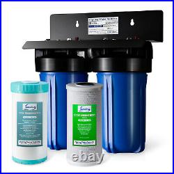 ISpring WGB21BM 2-Stage Whole House Water Filtration System with 10 x 4.5