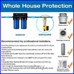 ISpring WGB21B 2-Stage Whole House Water Filtration System with 10 x 4.5 Blue