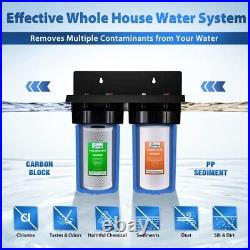 ISpring WGB21B 2-Stage Whole House Water Filtration System, with 10 x 4.5 S