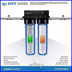 ISpring WGB22B 2-Stage 4.5 x 20 Whole House Water Filtration System Big Bl