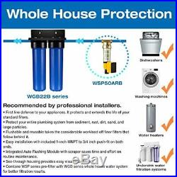 ISpring WGB22B 2-Stage 4.5 x 20 Whole House Water Filtration System Big Bl