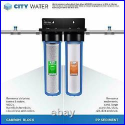 ISpring WGB22B 2-Stage Whole House Water Filtration System with 20 x 4.5