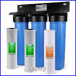 ISpring WGB32B 3-Stage Whole House Water Filter System Sediment &Carbon Block