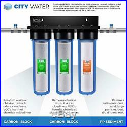 ISpring WKB32B 3-Stage Whole House Water Filtration System with 20-Inch Big Blue S