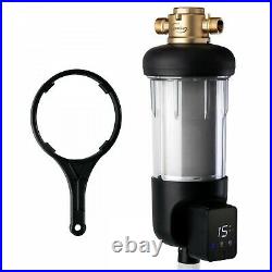ISpring Whole House Spin Down Sediment Water Filter with Auto Flushing, Pre-Filter