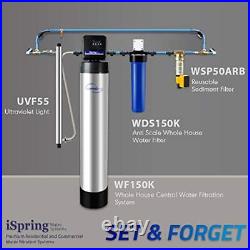 ISpring Whole House Water Filter, 20 x 4.5, Reduces Scale Water Filters, Blue