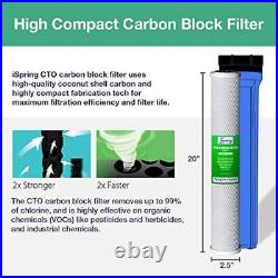 ISpring Whole House Water Filter Replacement Sediment Two Carbon Block Cartri