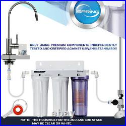 ISpring Whole House Water Filter System 2.5 x 10 White 3 Stage Filtration