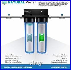 ISpring Whole House Water Filtration System WithHose Connectors, Reduce Metal, Iron