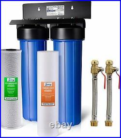 ISpring Whole House Water Filtration System WithSteel Hose Connectors, Carbon