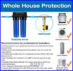 ISpring Whole House Water Filtration System WithSteel Hose Connectors, Carbon