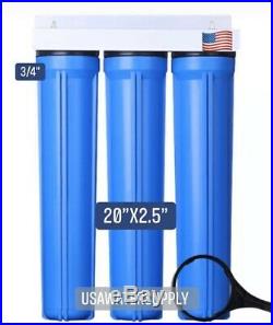 Iron/Sulfur Removal TRIPLE Whole House Water Filter System for Drinking Water