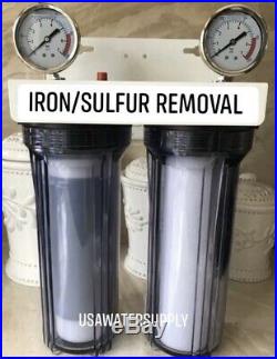 Iron/Sulfur Removal Whole House Water Filter System Drinking Water 3/4 PORTS