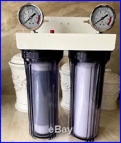 Iron/Sulfur Removal Whole House Water Filter System for Drinking Water Clear 3/4