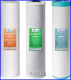 Ispring F3WGB32BM 4.5 X 20 3-Stage Whole House Water Filter Set Replacement Pa