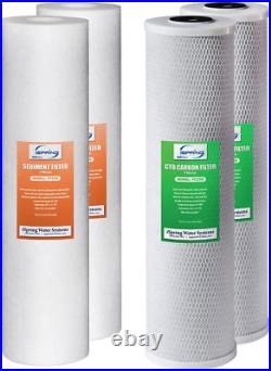 Ispring F4WGB22B 4.5 X 20 2-Stage Whole House Water Filter Replacement Pack Se
