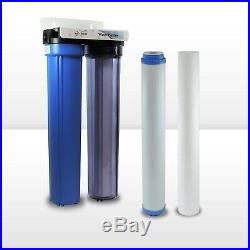 Max Water 2 Stage 20 x 2.5 Whole House Water Filter, Sediment Carbon GAC