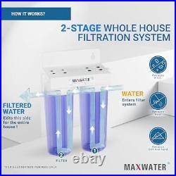 Max Water 2 Stage (Sediment, Odor & Improving Taste) Whole House 10 inch, Standa
