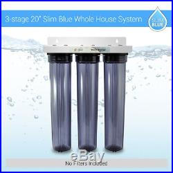 Max Water 3 Stage 20 Whole House Clear Water Filter System WITHOUT filters