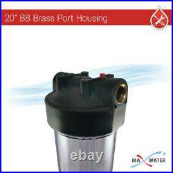 Max Water Whole House 1 Stage 20 Big Blue with Sediment filter, 1 NPTF Gauge