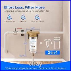 Mega Spin Down Sediment Filter, Reusable Whole House Water Filter System