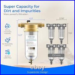 Mega Spin Down Sediment Filter, Reusable Whole House Water Filter System