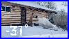 Off_Grid_Log_Cabin_During_Historic_Storm_31f_Freezing_Temps_Alone_Stranded_In_Snow_01_qv
