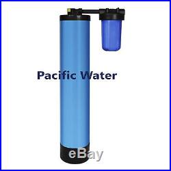 PACIFIC WATER 9X48 WHOLE HOUSE CARBON IN/OUT VALVE 1 CU FT w. SEDIMENT FILTER