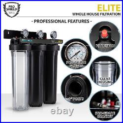 PRO+AQUA ELITE 3 Stage Whole House Water Filtration System, 1 Ports, Extra