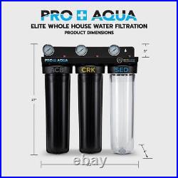 PRO+AQUA Water Filtration System WithGauges Whole House Water Filter 3 Stage Well