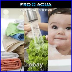 PRO+AQUA Whole House Water Filter System Indoor Threaded Fitting 3-Stage Gauges