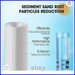PUREPLUS 10 x 4.5 Whole House Pleated Sediment Filter for Well Water 4pack X 4