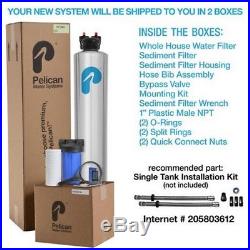 Pelican PC600 Premium 10 Gallon 4-Stage Whole House Water Filter with Pre-Filter