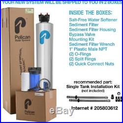 Pelican Water 15 GPM Whole House NaturSoft Salt-Free Water Softener System