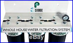 Pelican Water 3 Stage Whole House Water Filtration System Black Threaded