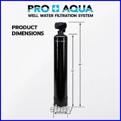 ProO+Aqua Whole House Water Filter System Iron Sulfur Manganese+Digital Valve